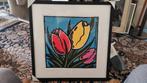 Henk Schiffmacher zeefdruk Tulpen in zwarte lijst, nieuw, Antiek en Kunst, Kunst | Schilderijen | Abstract, Ophalen