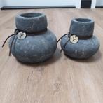 Nieuw 2 Brynxz potten/vazen, Huis en Inrichting, Woonaccessoires | Vazen, Steen, Overige kleuren, Nieuw, Ophalen of Verzenden