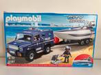 Playmobil 5187 politietruck met speedboot incl. doos., Kinderen en Baby's, Speelgoed | Playmobil, Ophalen of Verzenden, Zo goed als nieuw