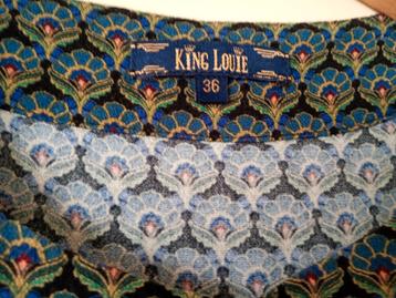 King Louie jurk met lange mouwen. ZGAN. Maat 36. Viscose. beschikbaar voor biedingen