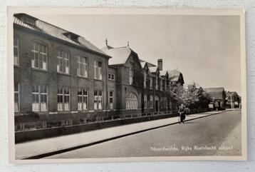 Oude Briefkaart Noordwolde - Rijksrietvlechtschool (1953) beschikbaar voor biedingen