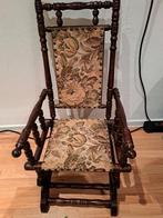 Antieke Schommelstoel met Tapestry Bekleding, Antiek en Kunst, Ophalen