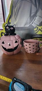 Roze Voorraadpot Pompoen & Mok - Halloween Katjes, Ophalen, Nieuw