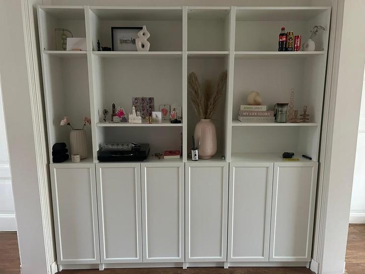 Witte Kasten Billy Ikea, Huis en Inrichting, Kasten | Boekenkasten, Zo goed als nieuw, 200 cm of meer, 25 tot 50 cm, Met plank(en)