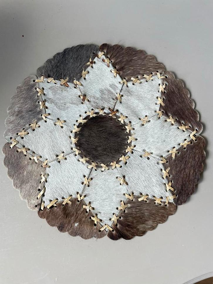 Vintage Koeienhuid Placemat, Huis en Inrichting, Woonaccessoires | Overige, Gebruikt, Ophalen of Verzenden