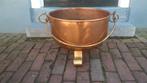 Zware koperen ketel bak houtbak heksenketel 30 cm. bloempot, Ophalen of Verzenden, Koper