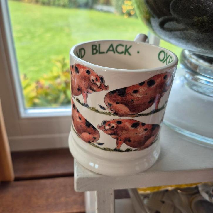 Emma Bridge mok 0.5 1/2pt Oxfordshire Sandy & Black pig nieu, Huis en Inrichting, Keuken | Servies, Nieuw, Kop(pen) en/of Schotel(s)