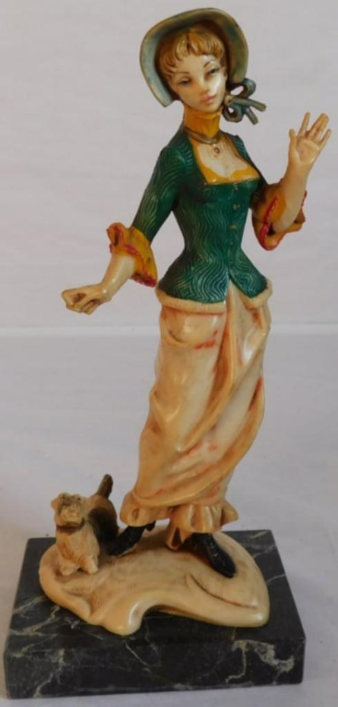 Simonetti depose Italy, meisje met hond., Antiek en Kunst, Curiosa en Brocante, Ophalen of Verzenden