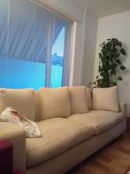 Gratis crème witte bank | Ruime 3 zits, Huis en Inrichting, Banken | Bankstellen, Ophalen, Hout, Gebruikt, 75 tot 100 cm