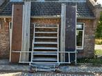Nette aluminium rolsteiger Werkhoogte 6.3 mtr, Doe-het-zelf en Verbouw, Steigers, Ophalen, Gebruikt, Rolsteiger of Kamersteiger
