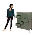Industriële Metalen Ladekast Vintage Look Kast van IJzer, Info@dehanzeherten.nl, 5 laden of meer, 100 tot 150 cm, Vintage, Refurbished, Retro, Industrieel