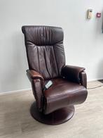 Prominent Sta Op Relaxfauteuil Bruin Leer Goteborg sta-op, Stof, Verzenden, Minder dan 75 cm, Zo goed als nieuw