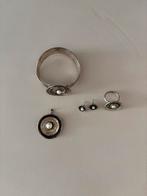 Zgan echt zilver armband hanger oorbellen en ring merk Jeh, Ophalen of Verzenden, Zo goed als nieuw, Zilver, Zilver