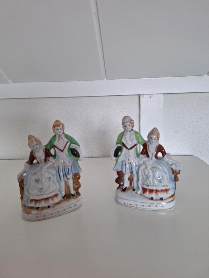 Antieke Porseleinen Beeldjes - Koppeltjes, Antiek en Kunst, Antiek | Keramiek en Aardewerk, Ophalen of Verzenden
