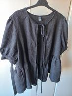 Zwarte tuniek met pofmouwen maat L, Ophalen of Verzenden, Zo goed als nieuw, Shein, Blouse of Tuniek