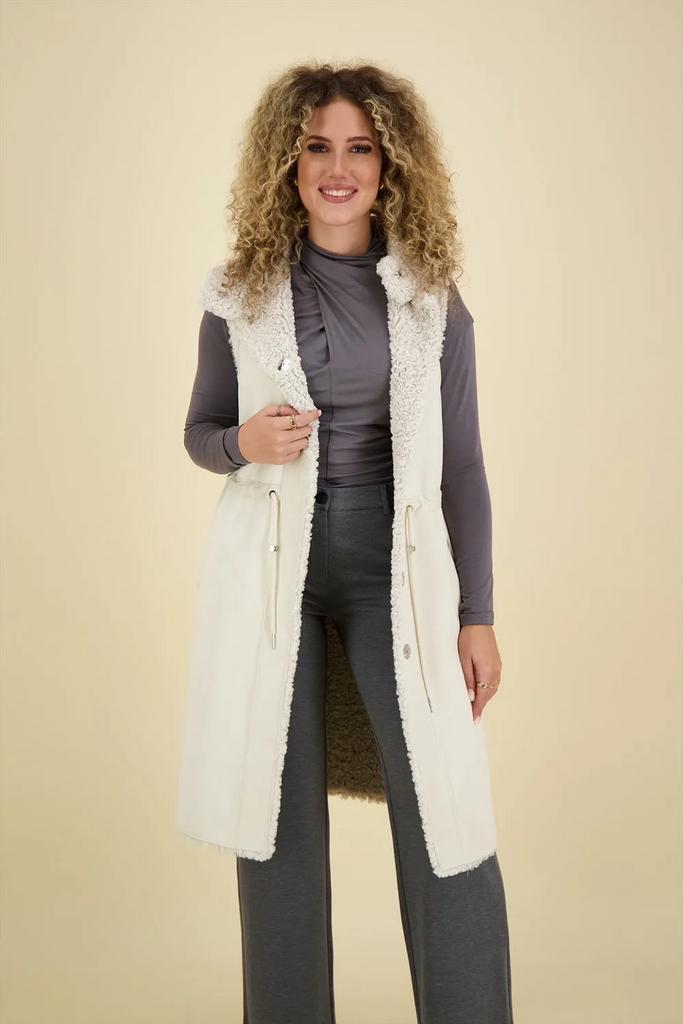 Nieuw met kaartje: omkeerbare jas Rino & Pelle 40 mouwloos, Kleding | Dames, Jassen | Winter, Nieuw, Maat 38/40 (M), Beige, Verzenden