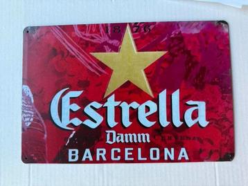 Estrella Damm Barcelona  Reclamebord  Bierbord 30 bij 20 beschikbaar voor biedingen