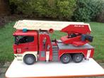 Bruder Scania brandweerladderwagen., Ophalen of Verzenden, Zo goed als nieuw