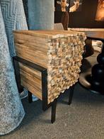 Ladenkastje nachtkastje uniek oud teak hout., Teakhout, Nieuw, Minder dan 100 cm, 25 tot 50 cm