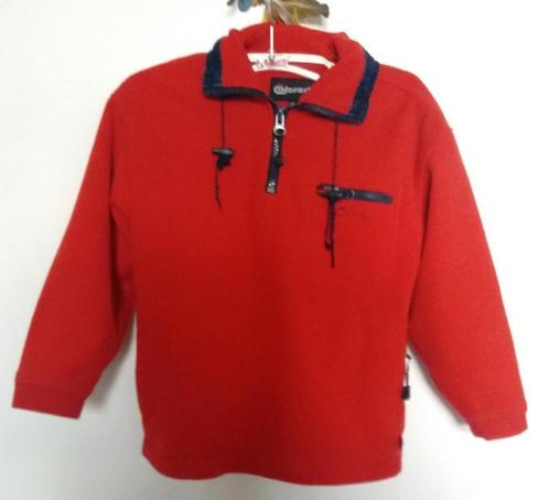 Rode fleece trui  mt.128, Kinderen en Baby's, Kinderkleding | Maat 128, Zo goed als nieuw, Jongen of Meisje, Ophalen of Verzenden