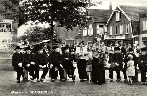 Groeten uit Spakenburg - dorpsgezicht - volk - ongelopen, Verzamelen, Ansichtkaarten | Nederland, Ongelopen, 1920 tot 1940, Ophalen of Verzenden