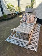 Houten Ligbed Tuin - Verstelbaar & Verrijdbaar, Tuin en Terras, Ligbedden, Ophalen, Gebruikt, Hout, Verstelbaar