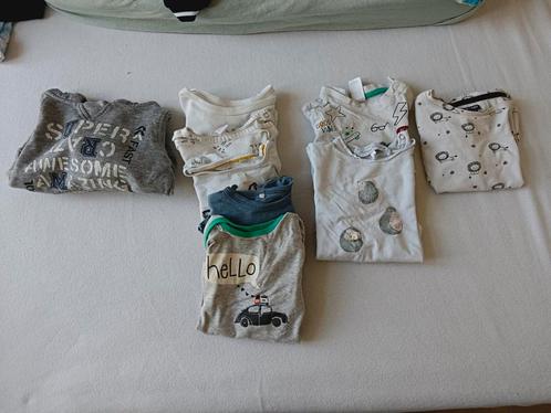 9 stuks langemouwen shirtjes voor jongens, Kinderen en Baby's, Babykleding | Baby-kledingpakketten, Ophalen of Verzenden