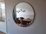 Prachtige XL ronde spiegel metaal zwart, Huis en Inrichting, Woonaccessoires | Spiegels, Ophalen, Rond, Zo goed als nieuw, 100 tot 125 cm