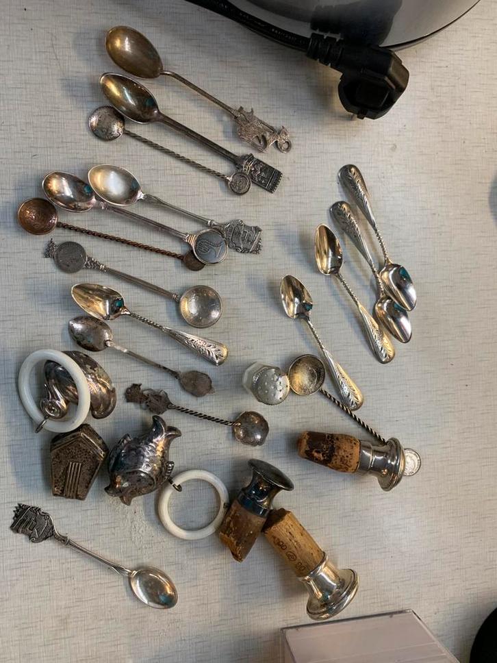 Zilveren lepeltjes bijtringen stoppen enz Info 0646396866, Antiek en Kunst, Antiek | Goud en Zilver, Ophalen of Verzenden