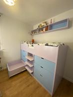 Handgemaakte hoogslaper met ruime kast, Ophalen, Eenpersoons, Zo goed als nieuw, 90 cm