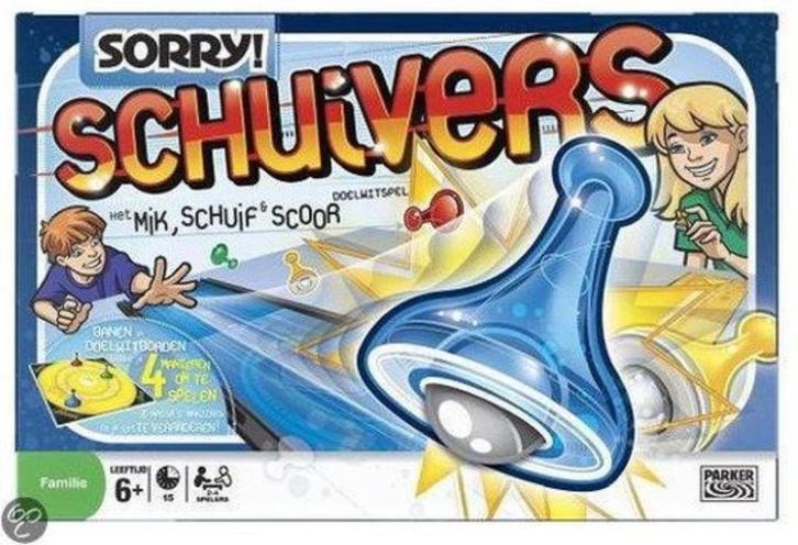 Sorry! schuivers familiespel, Hobby en Vrije tijd, Gezelschapsspellen | Bordspellen, Zo goed als nieuw, Ophalen of Verzenden