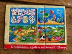 Houten puzzels 4x, Gebruikt, 10 tot 50 stukjes, Ophalen of Verzenden, Van hout
