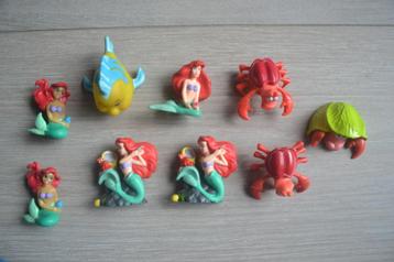 9 Walt Disney Pvc Figuurtjes de Kleine Zeemeermin beschikbaar voor biedingen