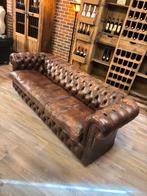 Stoere buffelleren chesterfield 3 zits bank, Huis en Inrichting, Ophalen, Gosemengelsstraat, Cowboy rodeo, Driepersoons