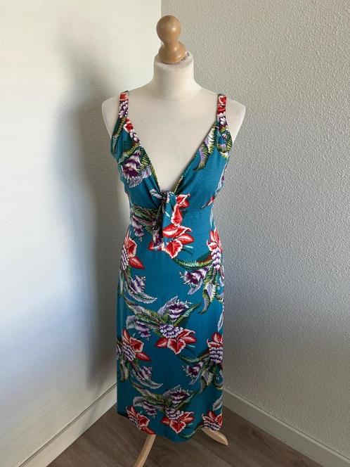 King Louie maat XL blauwe zomer jurk 2205, Kleding | Dames, Jurken, Zo goed als nieuw, Maat 46/48 (XL) of groter, Blauw, Knielengte