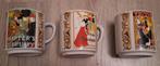 3 bekers van Monopoli, fiets- en krantenposters, Gebruikt, Ophalen of Verzenden, Overige stijlen, Kop(pen) en/of Schotel(s)