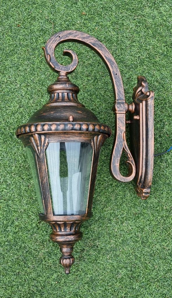 Buitenlamp lantaarn wandlamp tuinlamp brons, Tuin en Terras, Buitenverlichting, Nieuw, Wandlamp, Overige materialen, 50 tot 250 watt