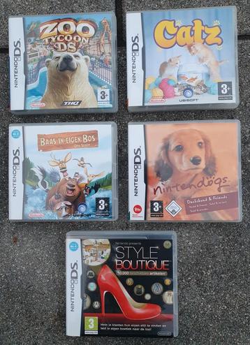 5 Nintendo DS spellen € 10,- voor alle vijf beschikbaar voor biedingen