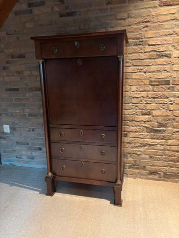 Donkerbruine secretaire 73,5 cm breed beschikbaar voor biedingen