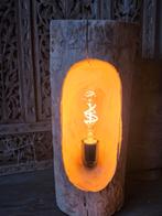 Boomstam tafellamp, Nieuw, Ophalen of Verzenden, Stoer sober robuust landelijk, Minder dan 50 cm