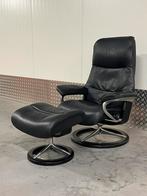 Stressless relax fauteuil met voetenbank, Ophalen of Verzenden, Zo goed als nieuw, Minder dan 75 cm, 50 tot 75 cm
