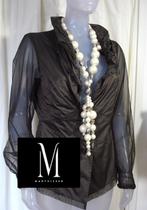 MART VISSER 🩷 bruine blazer met transparante mouwen mt 40, Maat 38/40 (M), Bruin, Zo goed als nieuw, Jasje