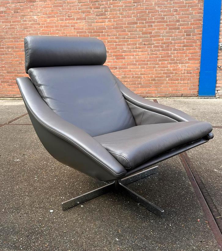 2 Roche Bobois Bakea design fauteuils, Huis en Inrichting, Fauteuils, Zo goed als nieuw, Leer, 75 tot 100 cm, Ophalen
