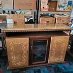 Super mooie ingelegde dressoirkast, Ophalen of Verzenden, Zo goed als nieuw, 25 tot 50 cm, Glas