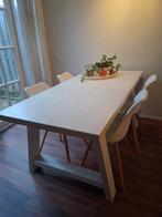 Grenen Eettafel - Stevig & Stijlvol!, Huis en Inrichting, Tafels | Eettafels, Ophalen, Gebruikt, Rechthoekig, 50 tot 100 cm