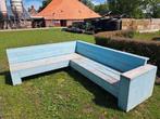 Steigerhouten L tuinbank, Ophalen, Gebruikt, Hout