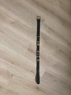 Zwarte lederen riem met gouden letters, Kleding | Dames, Riemen en Ceinturen, 80 tot 90 cm, 3 tot 5 cm, Redwall, Tailleriem