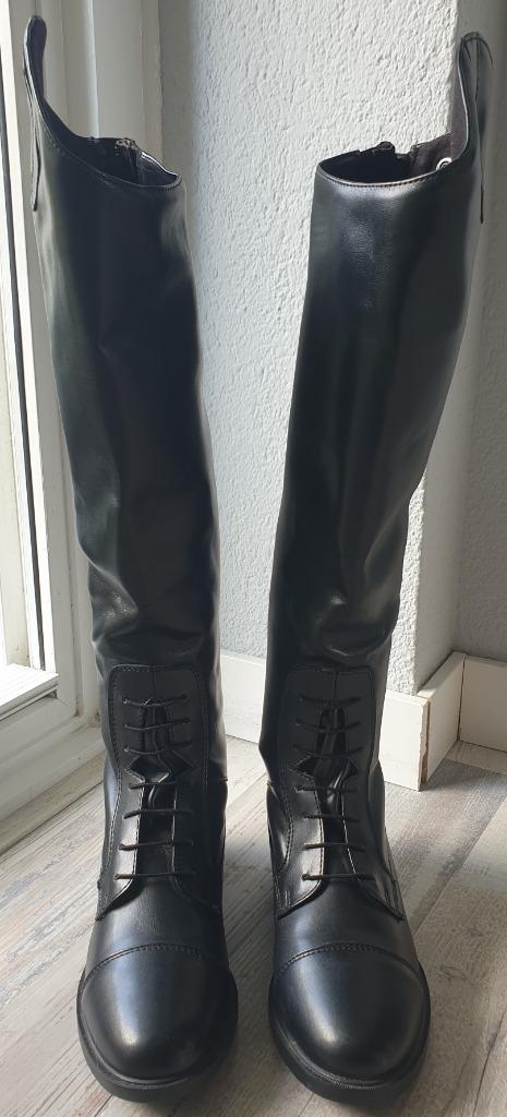 NIEUWE ZWARTE HORKA ARLENE ADULT RIJLAARZEN, MAAT 39, Dieren en Toebehoren, Paardrijkleding, Nieuw, Dames, Kinderen, Schoeisel