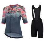 Fietskledingset Rogelli dames Animal blauw coral Ultracing