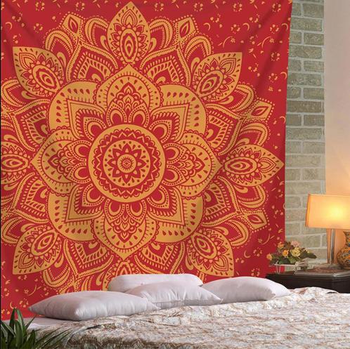 Rode Mandala Wandkleed 3D Wand Kleed Muurkleed Lotus India, Huis en Inrichting, Stoffering | Tapijten en Kleden, Nieuw, Rechthoekig